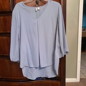 Light blue long sleeve blouse